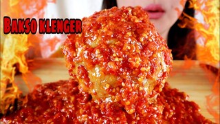 ASMR BAKSO KLENGER PEDAS MAMPUS  SIRAM SAMBEL CABE RAWIT | ASMR MUKBANG INDONESIA