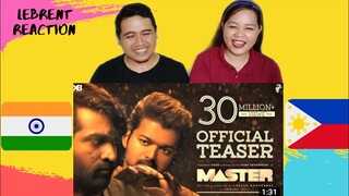 MASTER - OFFICIAL TEASER | THALAPATHY VIJAY| ANIRUDH RAVICHANDER |LOKESH KANAGARAJ | Filipino Reacts