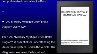 1999 MERCURY MYSTIQUE DRUM BRAKE DIAGRAM