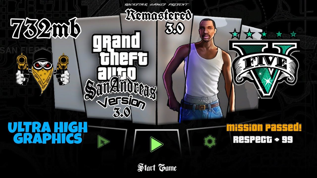 GTA San Andreas Apk + Mod CLEO (Cheats) + Data v2.10 Android