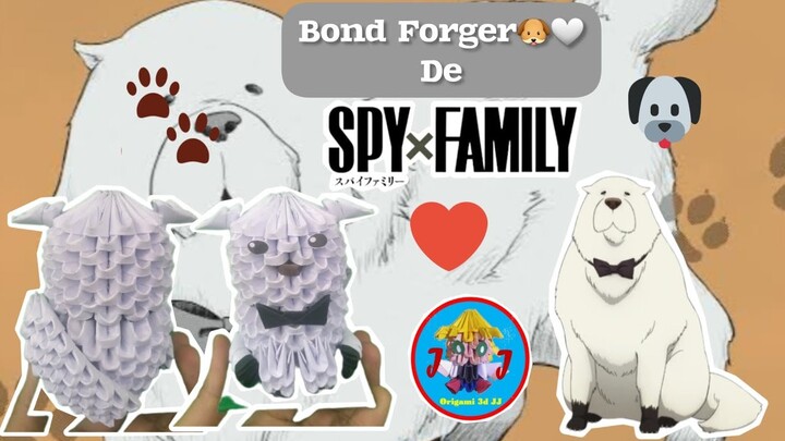 Como Hacer A Bond Forger 🐶🤍 De Spy x Family ❤️ De origami 3D / origami 3d JJ 👍🏻😎