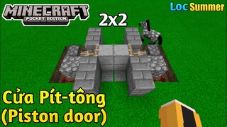 CÁCH LÀM CỬA PÍT-TÔNG TRONG MINECRAFT (PISTON DOOR MINECRAFT)