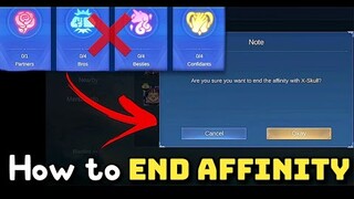 How to END AFFINITY? Without resetting points!! ML Affinity System