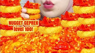 KACAU! ASMR NUGGET GEPREK LEVEL 100 SUPER PEDAS | Asmr Indonesia