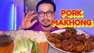 PORK LEG CURRY EATING MUKBANG🔥💥 | OKSA MAKHONG CHABA| PORK CURRY EATING