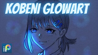 Kobeni chan timelapse glowart💙 | Chainsaw man