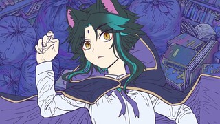 【原神手书/魈温】原来是降魔大圣啊我还以为是猫猫呢【描改】