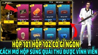 Review Full Shop Huyền Bí Mua Hộp 101 Hộp 102 Hộp Súng Quái Thú Thẻ Vô Cực Siêu Ngon || Free Fire