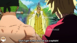 Zoro and Sanji will fight Kizaru on Egghead Island.