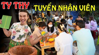 Khách đông quá tải, Ty Thy tuyển thêm 2 nhân viên lương 6.000.000 đồng - Ty Thy Vlog Gỏi đu đủ