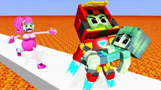 Monster School: Good Zombie Become Hero - Mommy Long Legs save Huggy Wuggy | Minecraft Animation