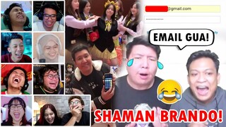 INI PESTA NYA SHAMAN BRANDO! REAKSI YOUTUBER KETIKA EMAIL BRANDO BOCOR SAAT LIVE STREAMING