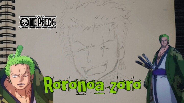 SPEED DRAWING Roronoa Zoro anime One Piece