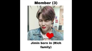 BTS members who born in rich or poor family 🍀 #shorts
