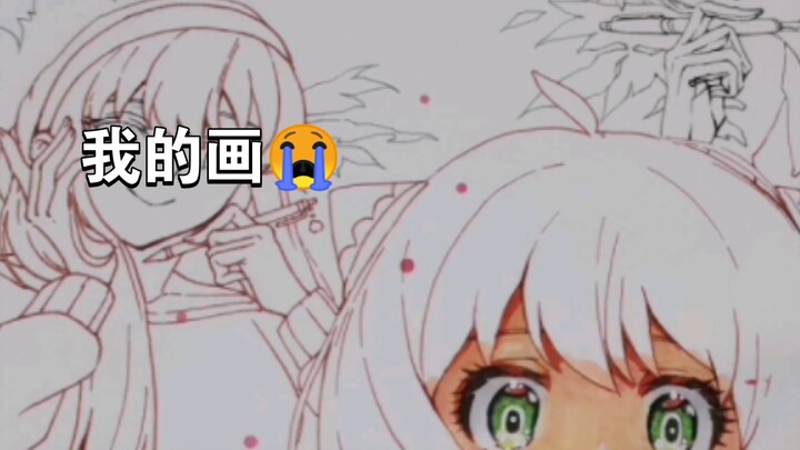 Apakah lukisan yang enggak sengaja dipenuhi titik-titik merah masih bisa diselamatkan...?