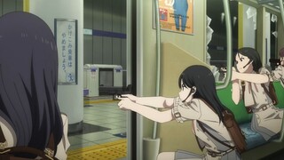 "Attention ahead! There is a group of gun-wielding JKs in the tram!!"