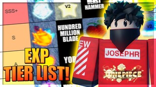 EXP Tier List - Best Devil Fruit and Sword for Training Stats in A One Piece Game
