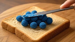 1 Hour of AI ASMR Glass Cutting and Spreading Items on toast to fall asleep to
