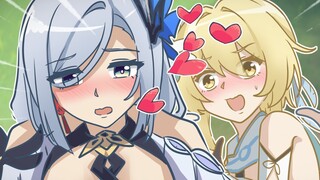 [Genshin Impact] Shenhe: This silk coat can't suppress my strength❤!