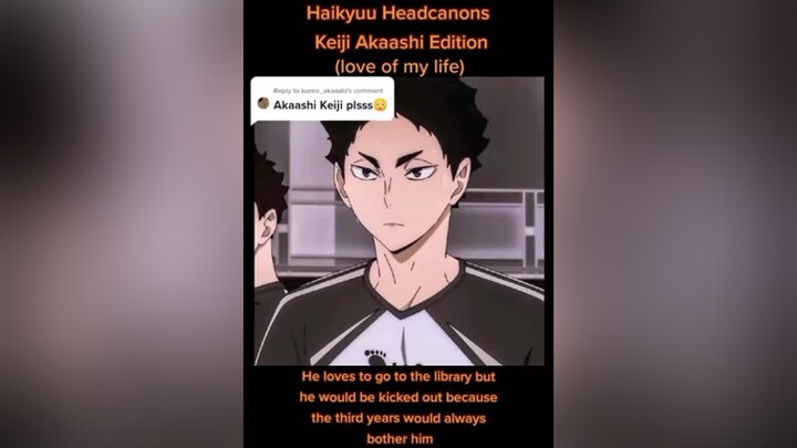 Reply to  here's akaashi!! hope you like it🥰 fyp fypシ anime haikyuu headcannons akaashi akaashikeiji