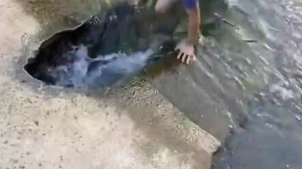 You can only take this waterway at noon—this guy sure has guts, and he’s got some serious lung capac