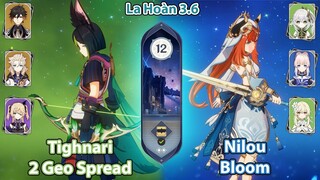 Tighnari 2 Geo Spread & Nilou Bloom | La Hoàn Thâm Cảnh Tầng 12 | Genshin Impact 3.6