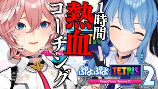 【 ぷよぷよテトリス2 】1時間コーチング‼初心者はどこまでうまくなるのか⁉【星街すいせい/鷹嶺ルイ/ホロライブ】