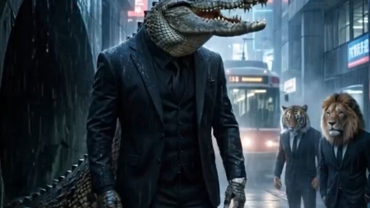 The real hunter just arrived. 🐊🔥Tiger and Lion thought they ruled the city… until THIS beast showe