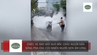 Đi giữa đường thì 'XE BỐC CHÁY' và màn ứng cứu 'ẤM LÒNG' từ những 'NGƯỜI LẠ'  #doisongmoingay