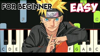 DECLARATION OF A GOD - NARUTO THEME SONG | SLOW & EASY PIANO TUTORIAL