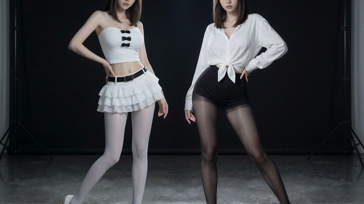 ❤~ Black or white stockings—why choose when you can have both? “No.9” in vertical format!