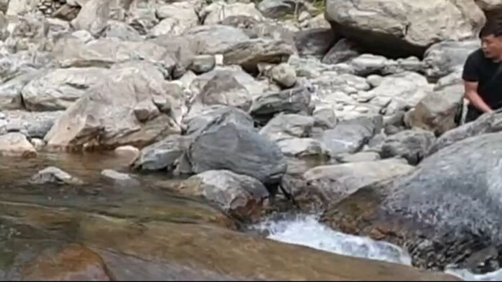 cast netting in Nepal | himalayan trout fishing with handmade cast net |