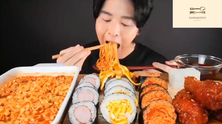 Cơm cuộn kim bắp Hàn Quốc #anngon