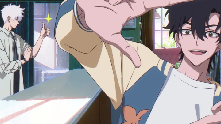 เด็กชายสองคนดำดิ่งลงไปในภาพถ่ายเพื่อเยี่ยมชมอดีต