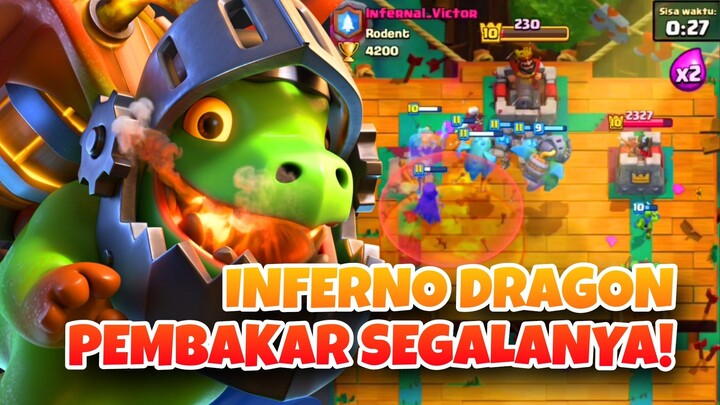 CARA INFERNO DRAGON BIKIN PANIK MUSUH! - Clash Royale Moments