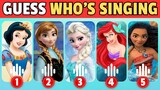 Guess Who's Singing 🎤🎙️🎵| Disney Song Quiz Challenge| Snow White, Elsa, Moana, Ariel, Rapunzel
