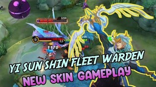 YI SUN SHIN FLEET WARDEN NEW SKIN GAMEPLAY | YI SUN SHIN BUILD TERSAKIT 2022 - MLBB