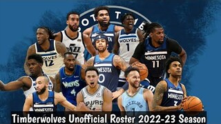 Minnesota Timberwolves Unofficial Roster Updated 2022-2023 Season