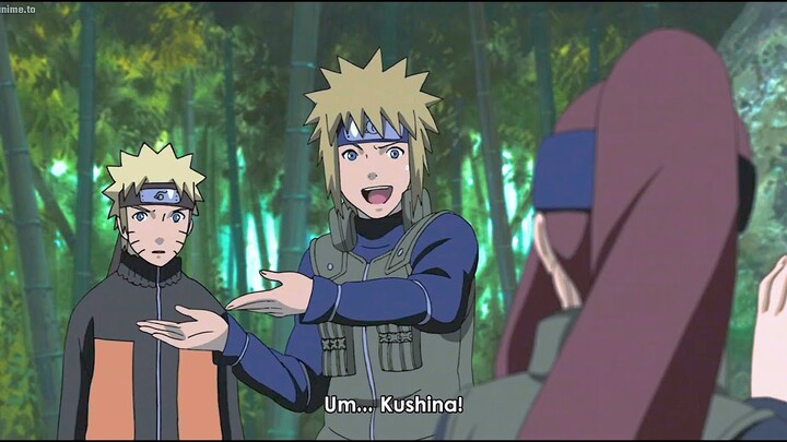 Naruto and Sakura in Tsukuyomi,Naruto meets Minato with Kushina and together defeat Sage Toads