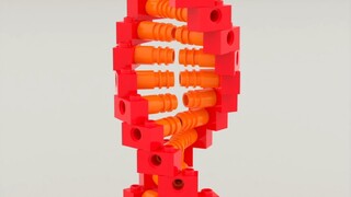 Simple building block double helix structure