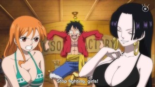 MOMEN LUFFY DIREBUT NAMI DAN HANCOCK