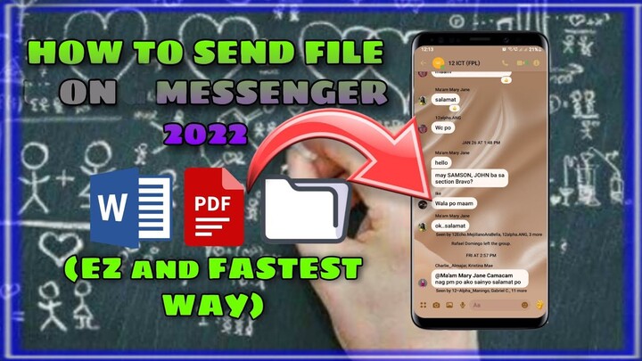 (EZ AND FASTEST WAY) HOW TO SEND FILES ON MESSENGER USING ANDROID