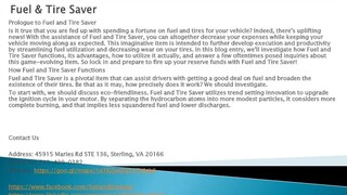 Fuel & Tire Saver
