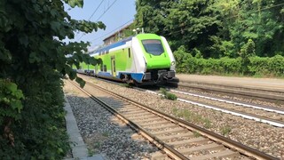 TRAINSPOTTING IN ITALY!! Amazing trains and horns in Camnago Lentate in northern Milan. (ETR521)