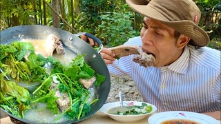 Canh Bột Sườn Heo Rau Tập Tàng