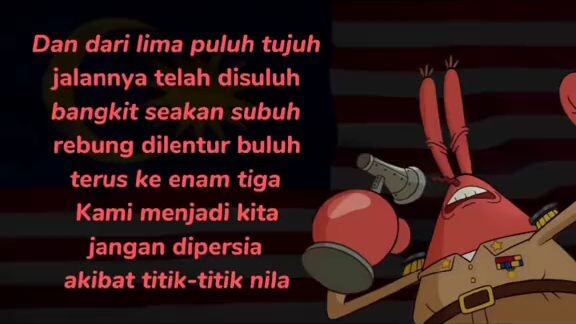 lagu negaraku versi Spongebob Squarepants