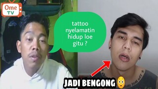 Karena badan penuh tattoo, langsung mau ribut aja - Ome TV | Prank Indonesia