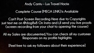 Andy Cantu Course Lux Travel Hacks  download