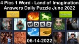 4 Pics 1 Word - Land of Imagination - 14 June 2022 - Answer Daily Puzzle + Bonus Puzzle