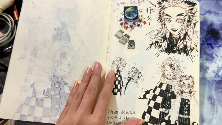 แฟนอาร์ตเก็นไตคิวชิน ที่วาดเมื่อ 7 ปีก่อนตอนเรียนปีหนึ่ง